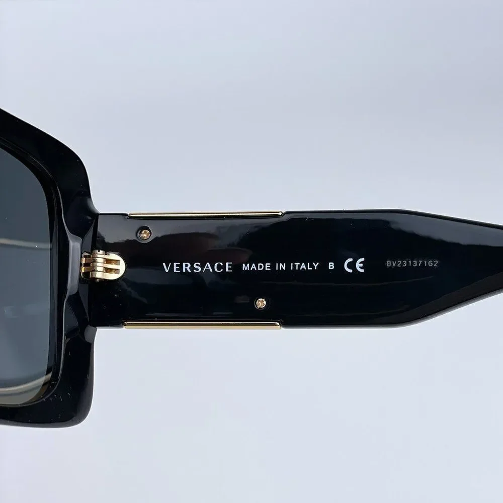 NEW Versace  VE4405 GB1/87 Black Gray Square Women Sunglasses